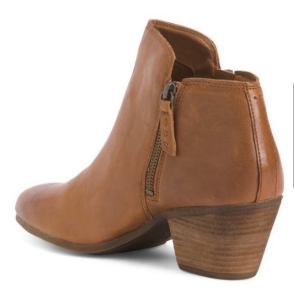 Frye Judith moto ankle boots booties cognac leather 8.5 brown - Picture 2 of 15